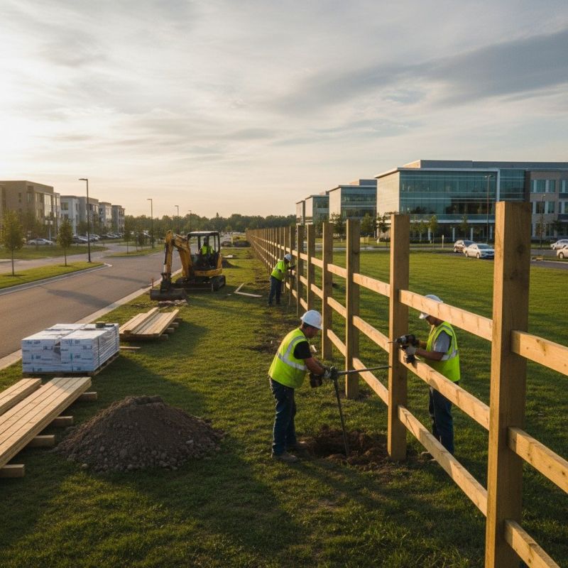 Commercial Fence Construction detail